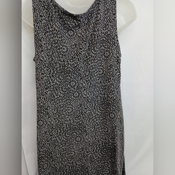 Eddie Bauer Black and White Ruched Tie Front Sheath Summer Dress (#798) - Picture 8 of 8